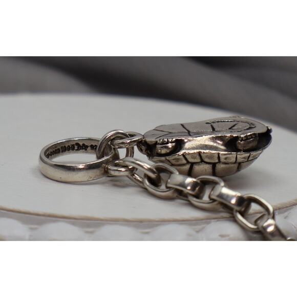 Barry Kieselstein Cord 925 Turtle Toggle Charm Bracelet 44.87G / 8in / 5.5mm - Picture 5 of 8